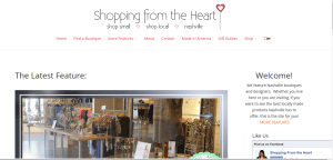 Deborah's dream job: curating a website that highlights local boutiques and products. Image source: Shopping from the Heart, http://www.shoppingfromtheheart.com/