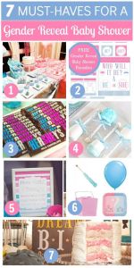 "Seven must haves for a gender reveal baby shower" according to Pinterest Source: www.catchmyparty.com  