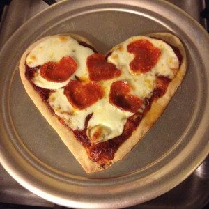 heart-shaped pepperoni