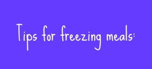 freezing meals