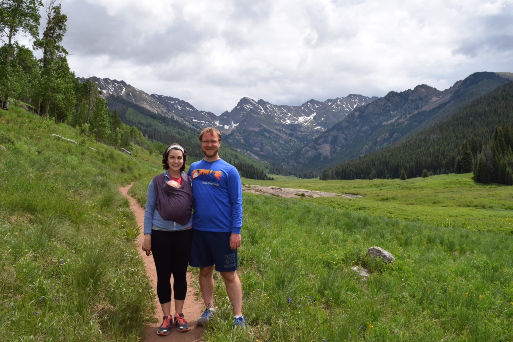 Family photo op in the Rockies! Travel with baby