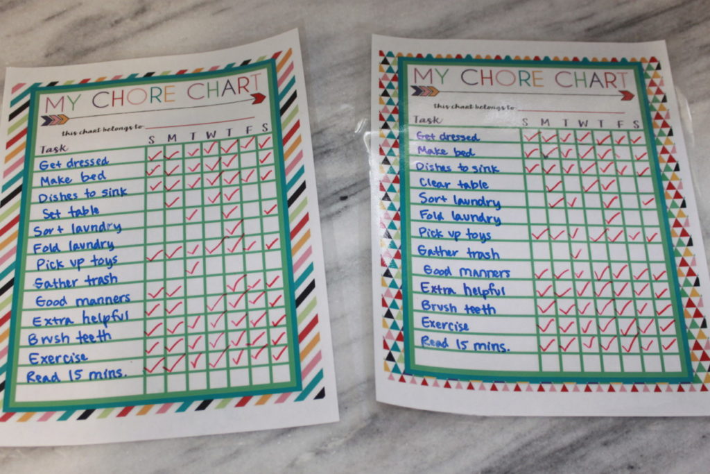 teaching kids about chores responsibility and saving money chore chart