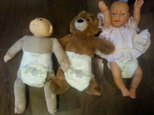 diapering dolls and bears