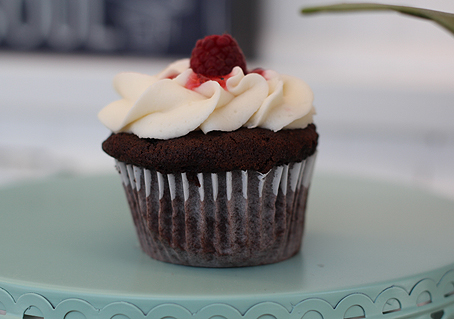 Chocolate and raspberry cupcake from The Wild Muffin